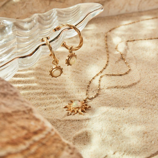 holiday jewellery on sand