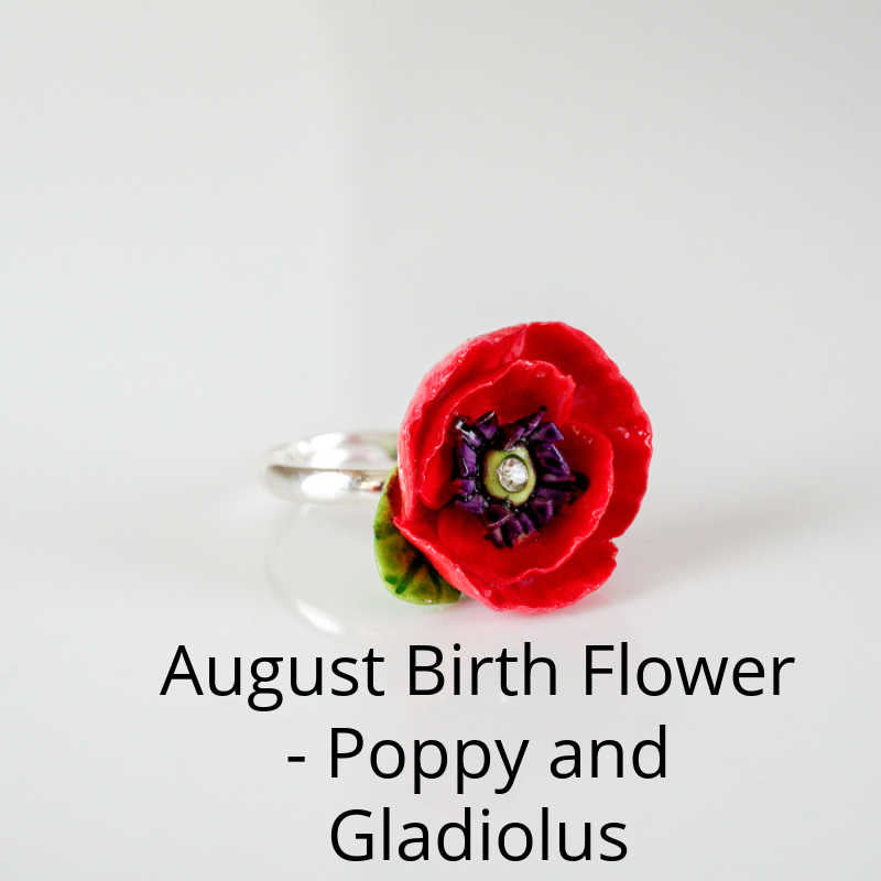 August Birth Month Flowers - Poppy & Gladiolus