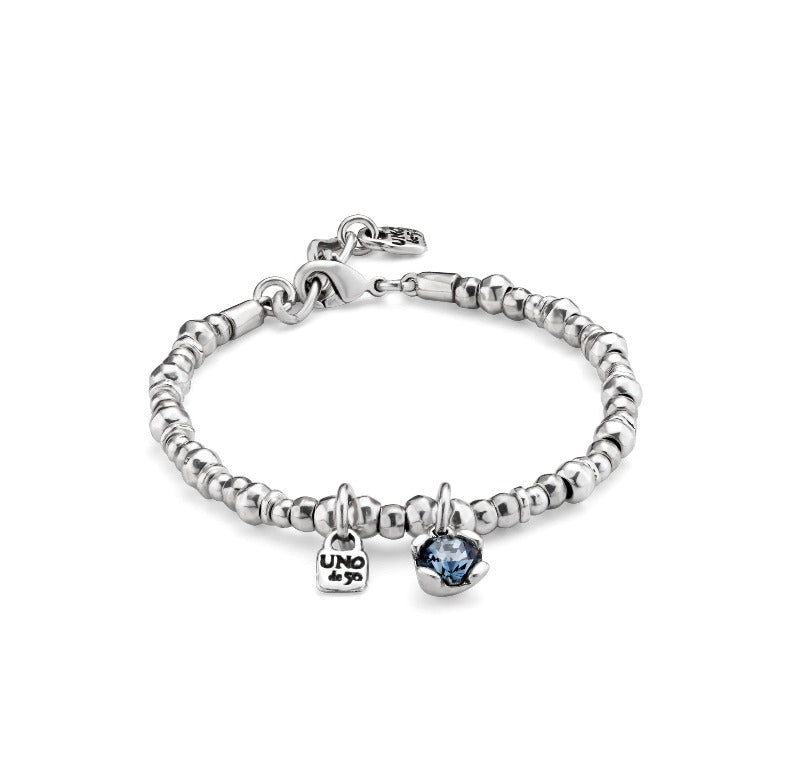 Uno de 50 Attractive bracelet with blue crystal - Carathea jewellers