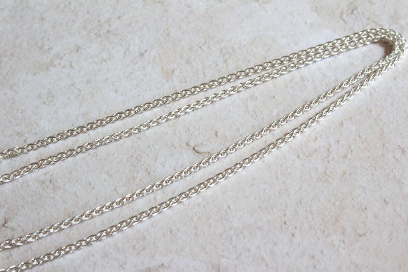 Silver spiga link chain necklace | Carathea
