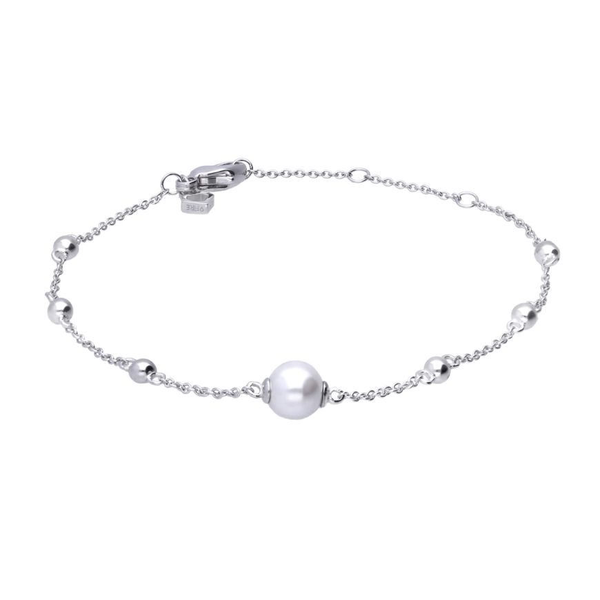Station Bracelet with Shell Pearl