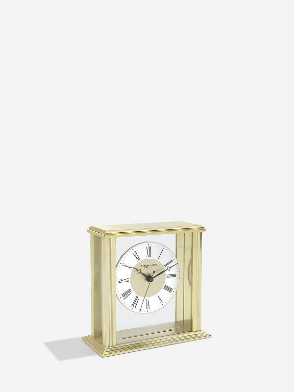 gold flat top mantel clock - Carathea