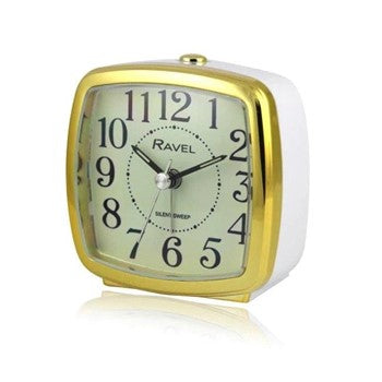 Gold and white alarm clock with luminous dial - Carathea