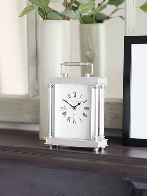 Silver Finish Carriage Clock