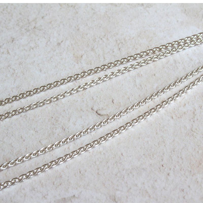 silver spiga link chain necklace | Carathea