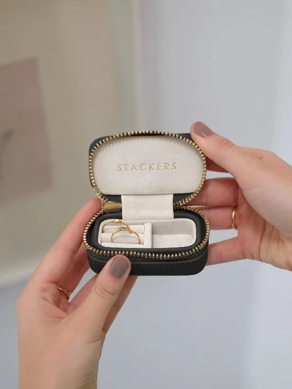 Stackers petite jewellery box in black - Carathea