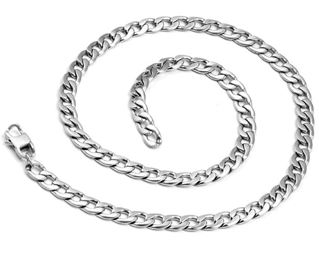 Stainless steel curb necklace - Carathea