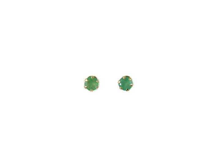 9ct Gold Emerald Earrings Jewellery CLEdwards 