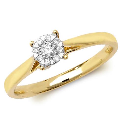 9ct Yellow Gold Diamond Ring Jewellery Treasure House Limited J 