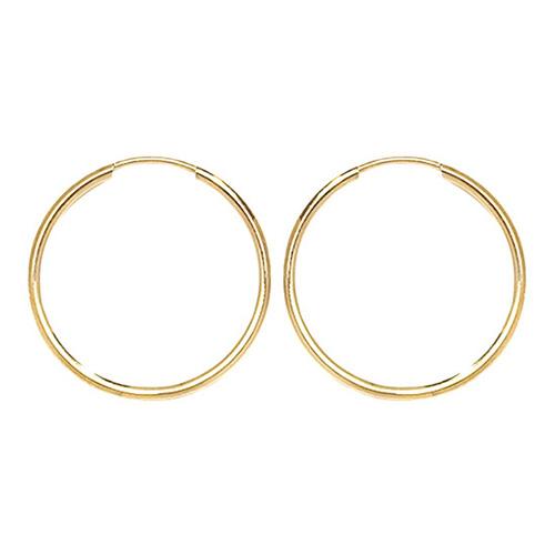 9 ct Gold 18 mm Sleeper Earrings Jewellery Carathea