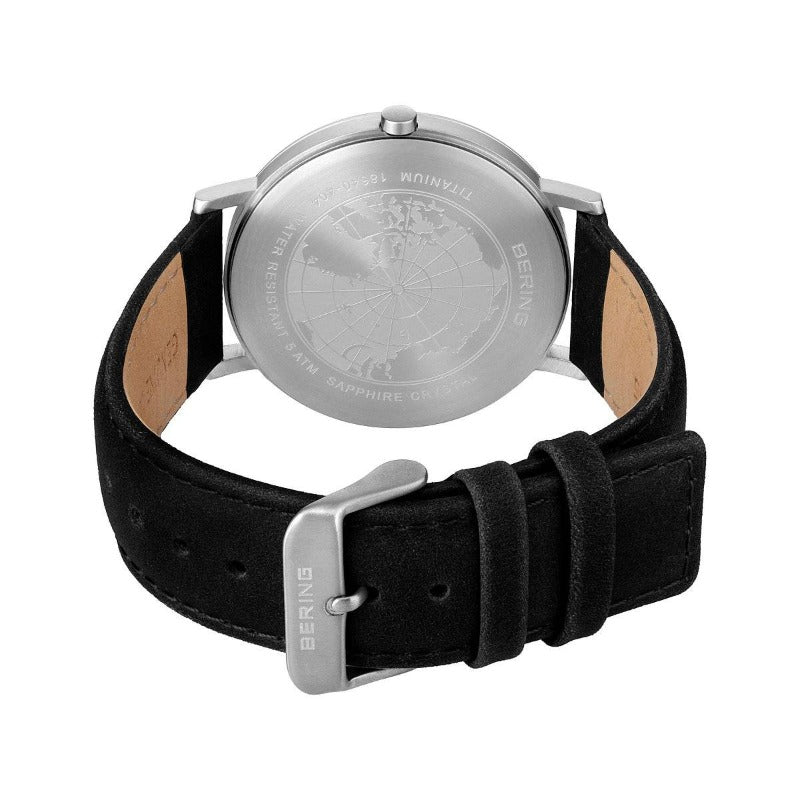 Men's Bering Titanium Watch with Black Strap 18640-404 Watches Bering 