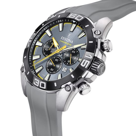 Festina 2021 Chrono Bike Watch with Grey Rubber Strap F20544/8 Watches Carathea 