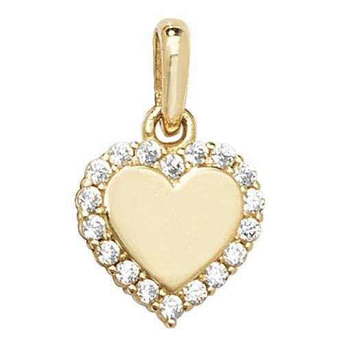 Gold Heart Charm or Pendant Necklaces & Pendants Treasure House Limited 