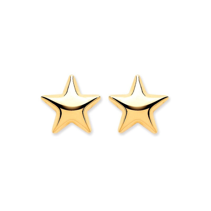 Gold Star Earrings | Carathea Jewellery 