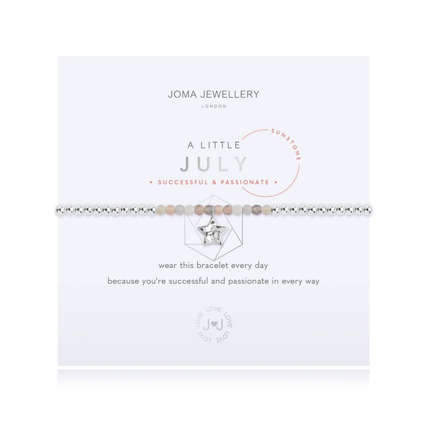 A Little Sunstone July Birthstone Birthday Bracelet Jewellery Joma Jewellery 