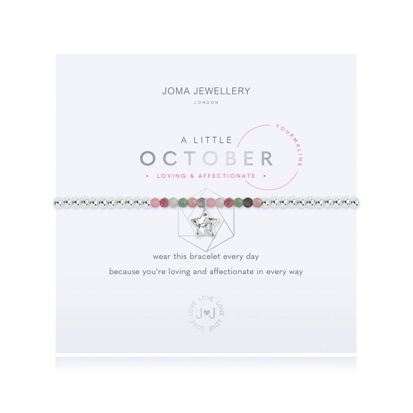 A Little Tourmaline October Birthstone Birthday Bracelet Jewellery Joma Jewellery 