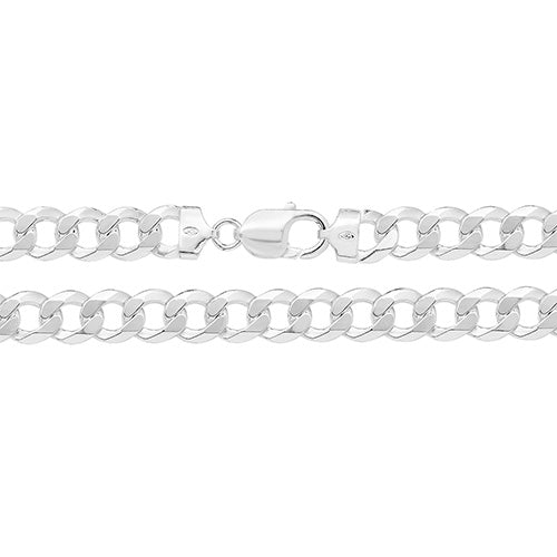 Men's Heavy Silver Curb Chain Chains Treasure House Limited 20" 