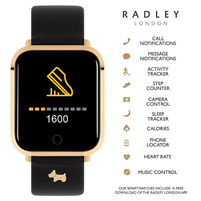 Radley Ladies Bluetooth Smart Series 6 Black Strap RYS06-2074 Watches Carathea 