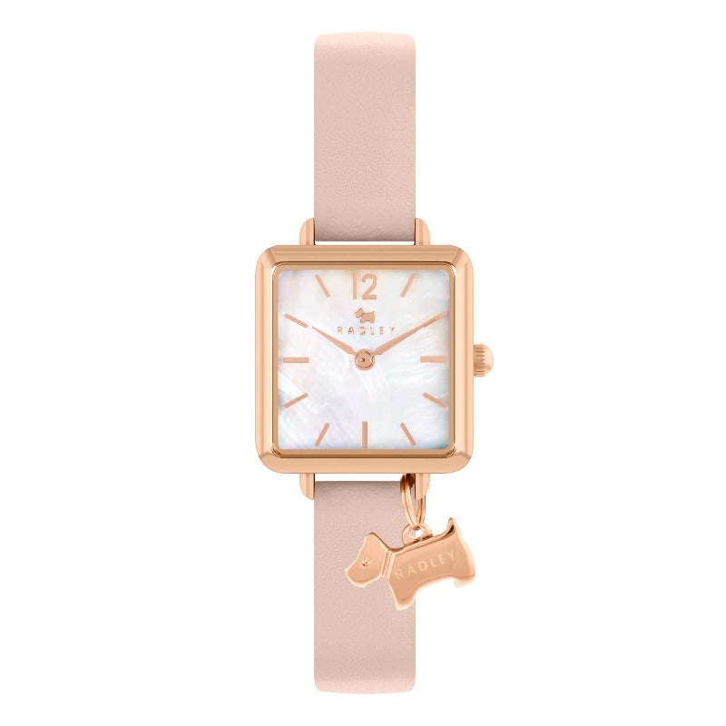 Radley Square Ladies Rose Gold Watch with Pink Strap RY21372 Watches Carathea 