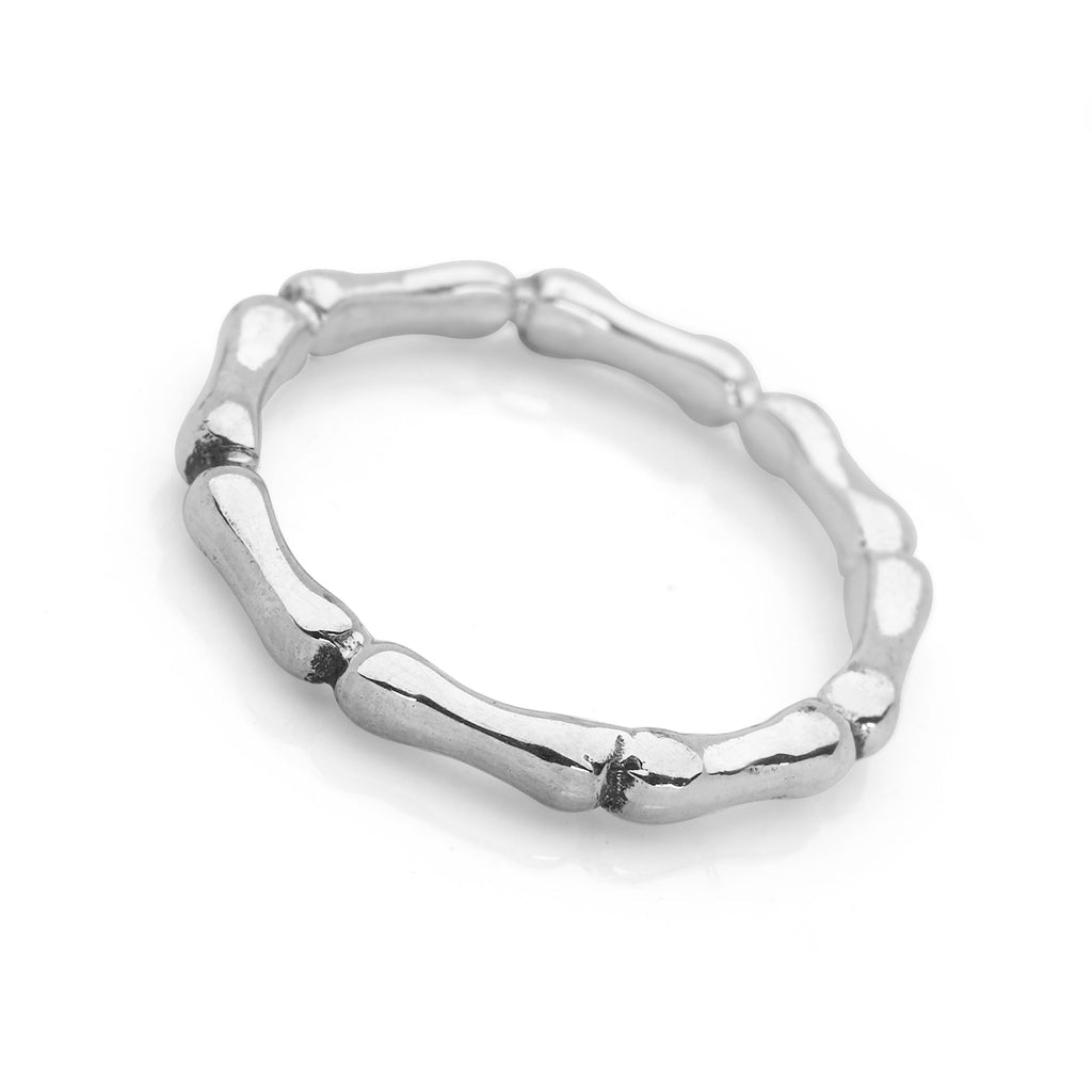 Silver Bamboo Design Ring Rings Silverband Company L 