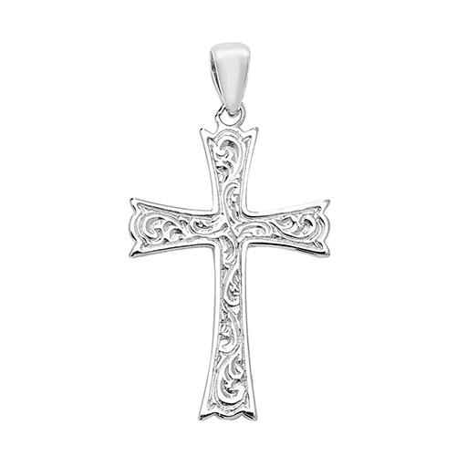 Silver Celtic Style Cross Pendant Jewellery Carathea 