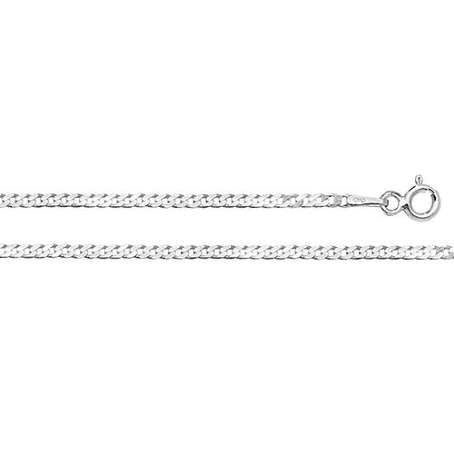 Silver Flat Curb Chain Jewellery Treasure House Limited 
