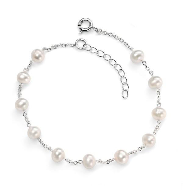 Silver and Pearl Bracelet Jewellery Carathea 