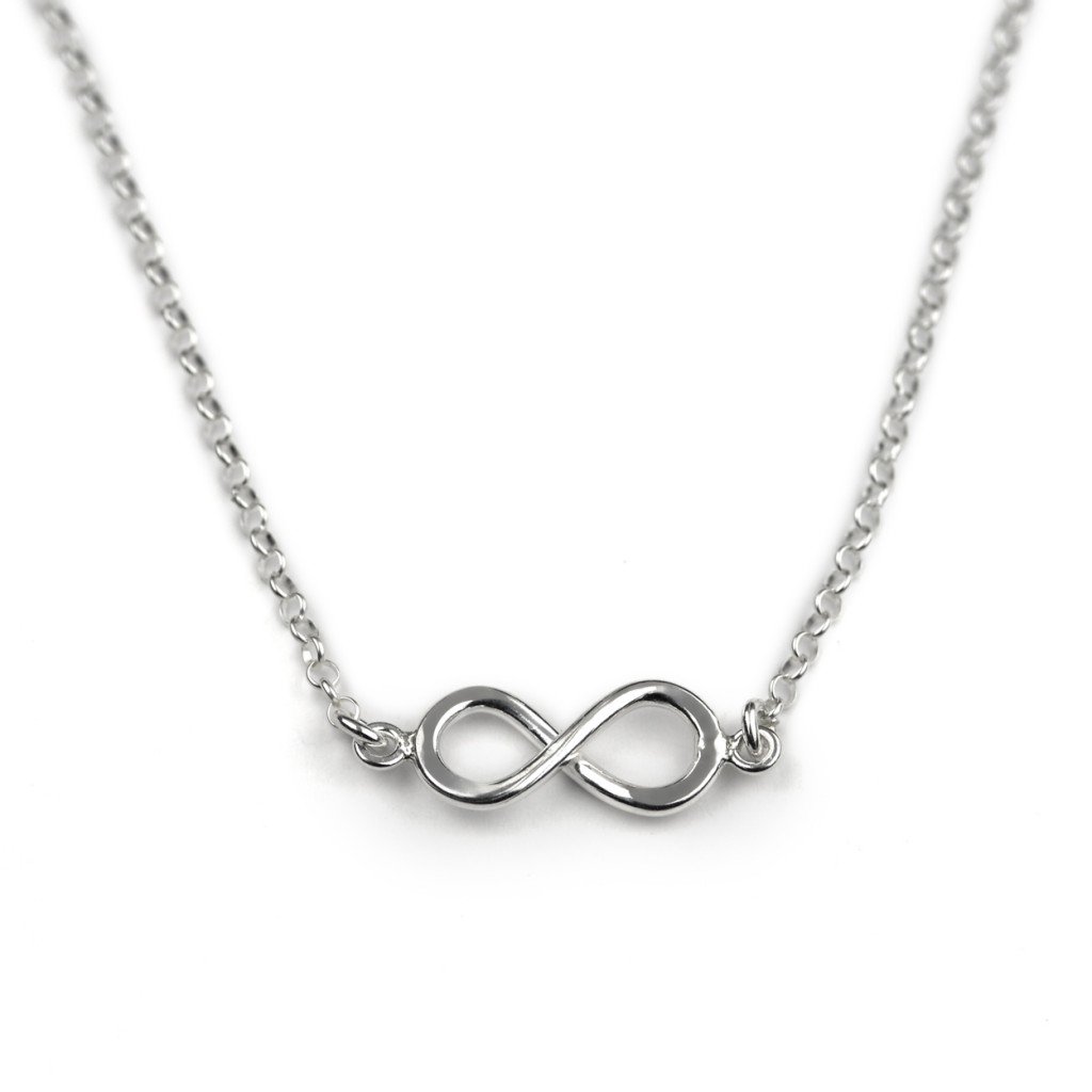 Silver Sideways Infinity Necklace for Ladies Necklaces & Pendants Tales from the Earth 