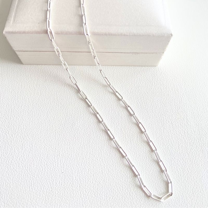 Silver paperclip necklace Carathea Jewellers