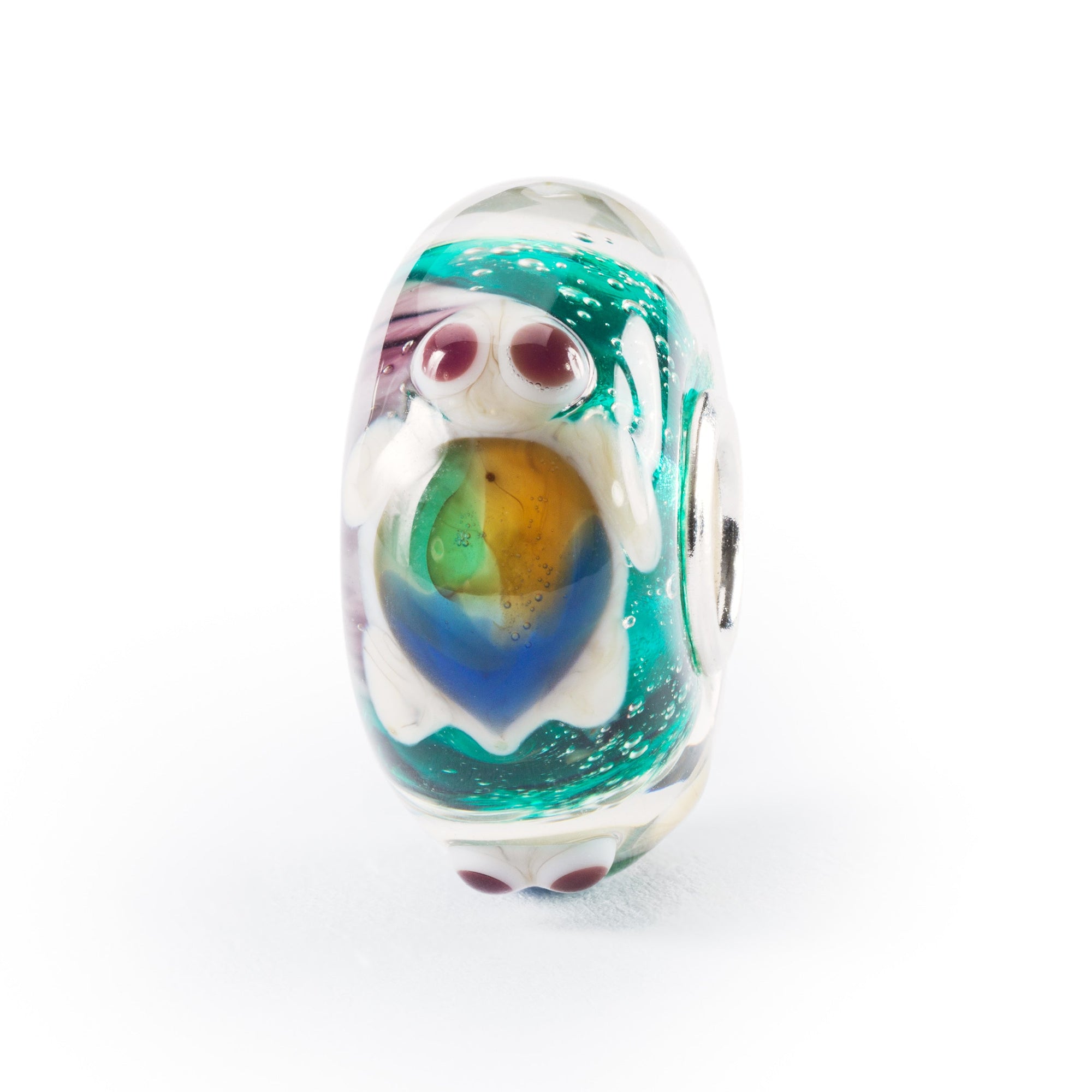 trollbeads Steady Pace glass bead with turtle 