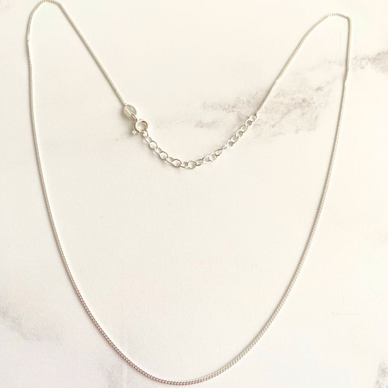 silver adjustable light curb chain Carathea Jewellers