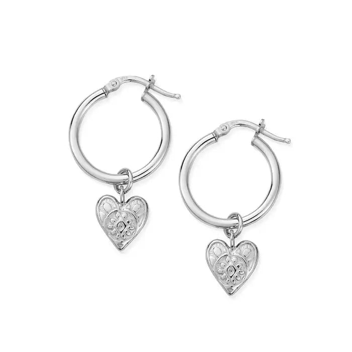 Chlobo Decorated Heart Hoop Earrings | Carathea