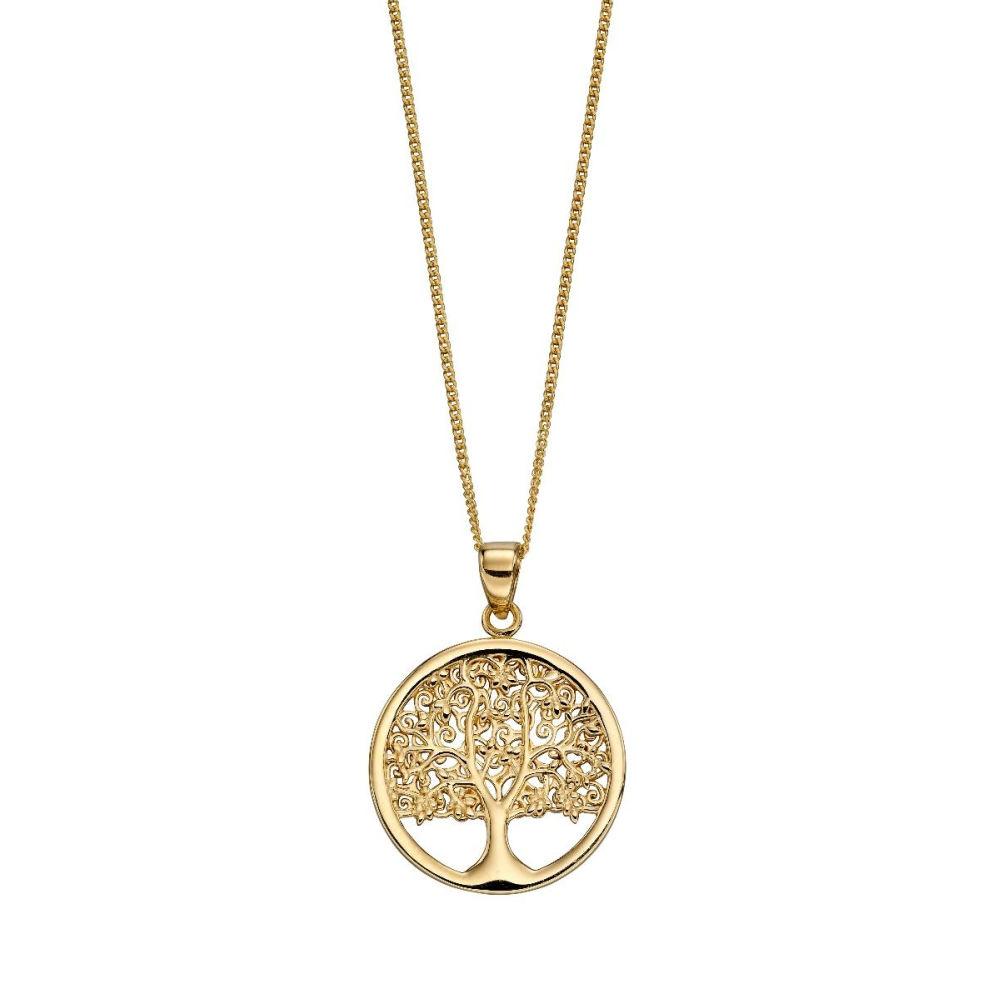 9ct Gold Tree of Life Pendant Jewellery Carathea 