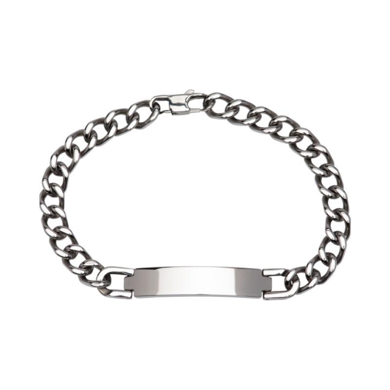 Men's Engravable ID Bracelet in Stainless Steel Men's Bracelets Unique 