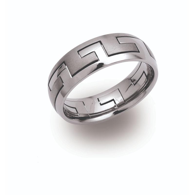 Men's Titanium Puzzle Ring Men's Rings Unique O 3/4 