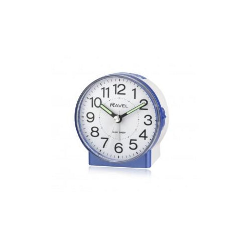 Blue alarm clock round dial Carathea jewellers