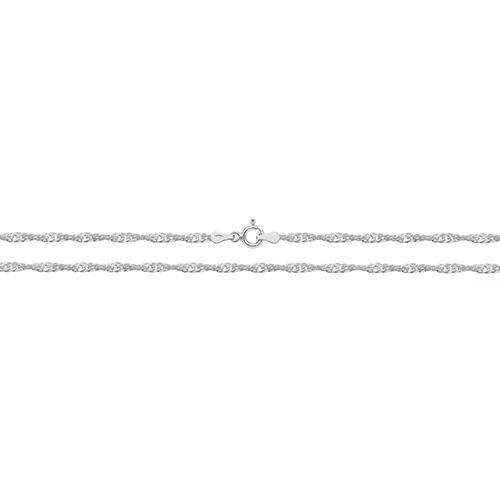 Silver Singapore Twist Chain Anklet Anklet Treasure House Limited 