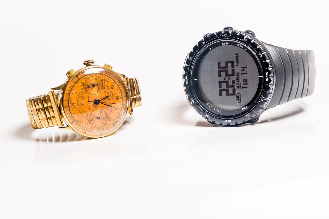 a digital and a analogue watch