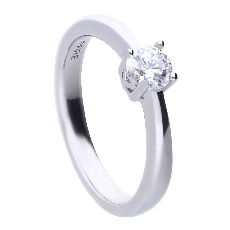 Diamonfire 0.5 carat zirconia silver solitaire ring