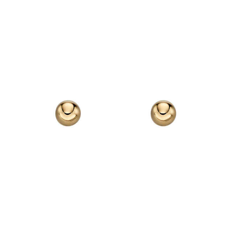 9ct gold 6 mm ball stud earrings