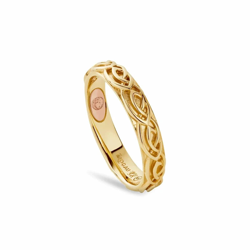 Clogau gold Celtic weave wedding band