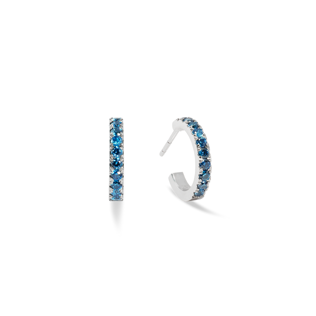 Coeur de Lion Blue Crystal Hoop earrings - Carathea & Jools