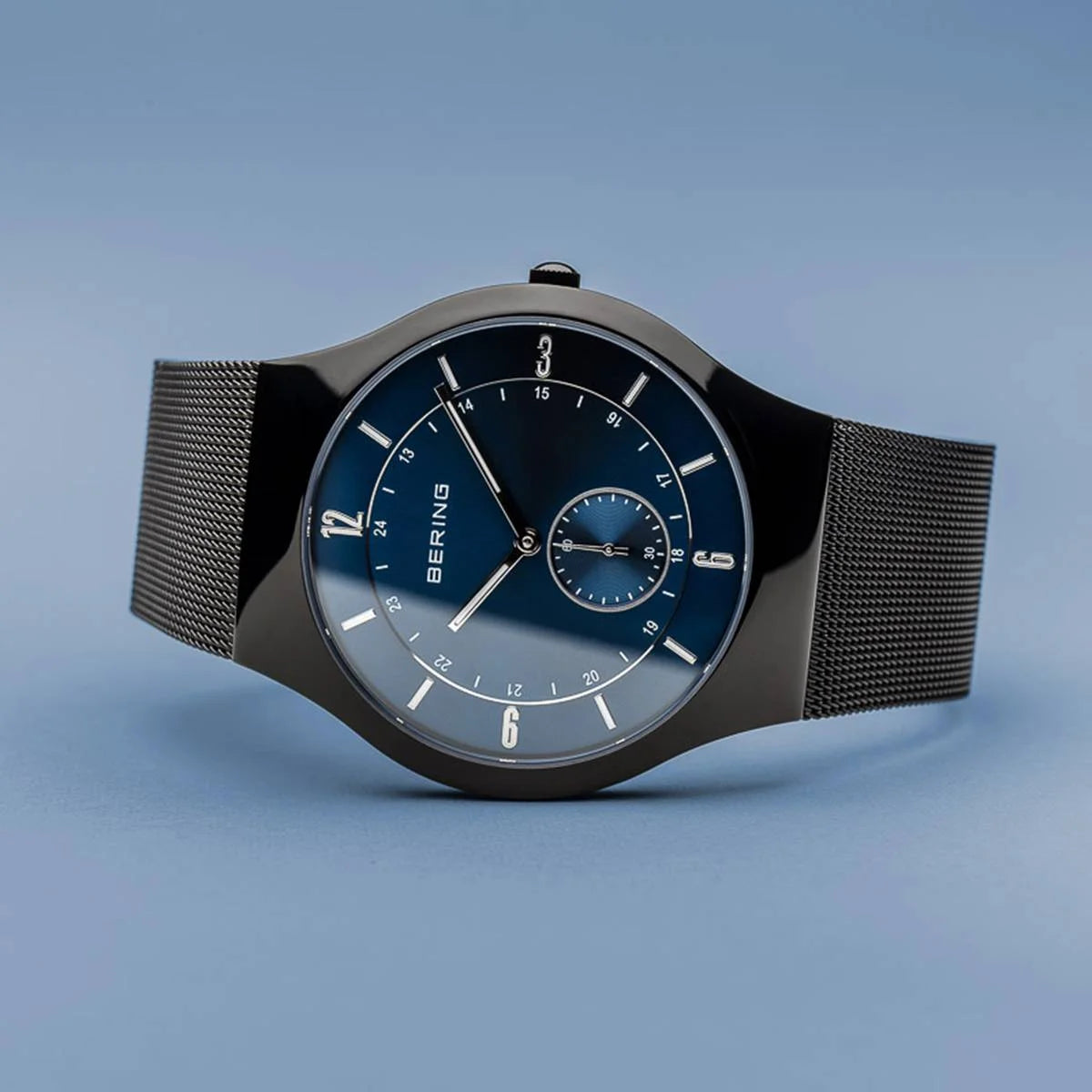 MENS BERING WATCH BLACK BLUE - CARATHEA JEWELLERS