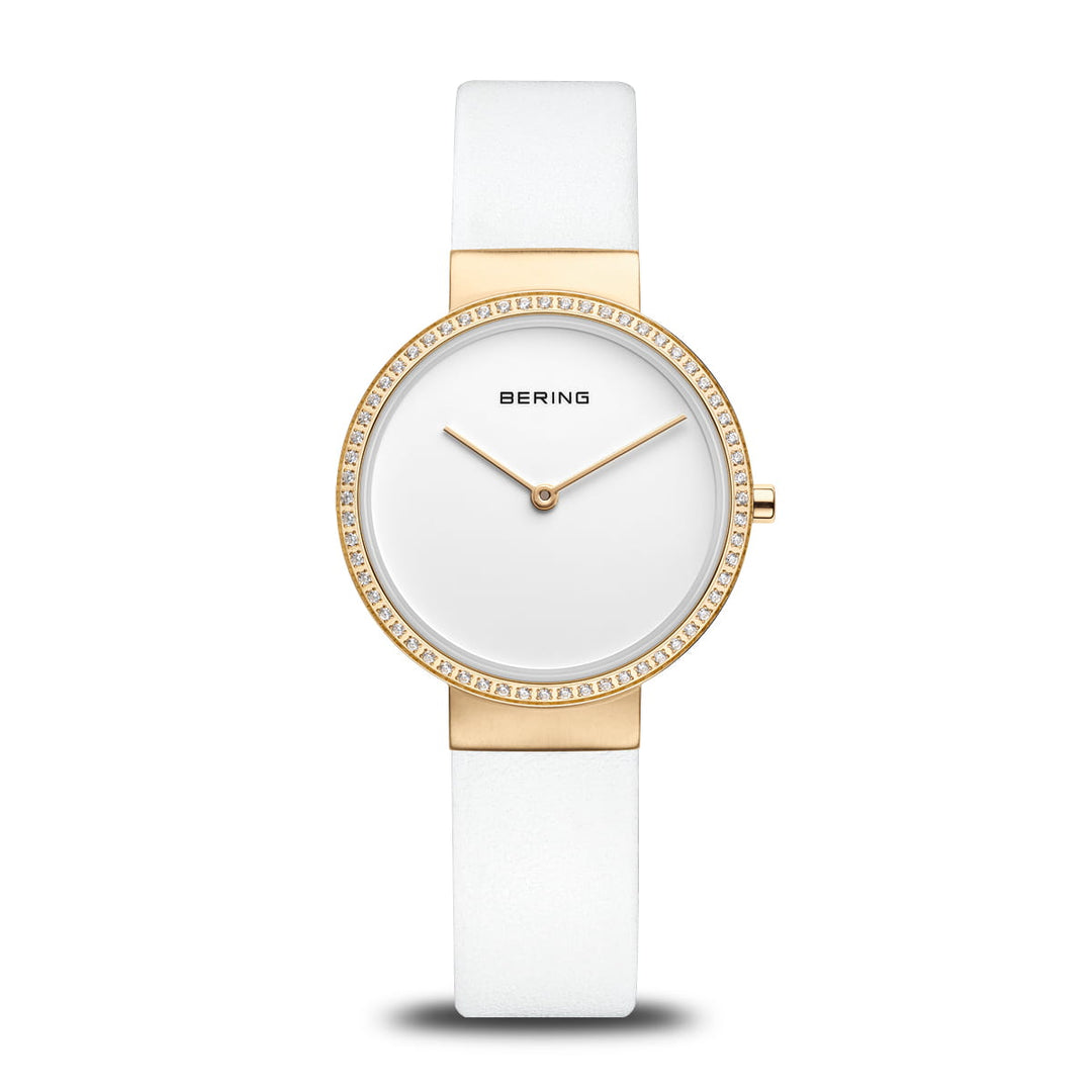 Ladies Bering Watch with White Leather Strap 14531-630