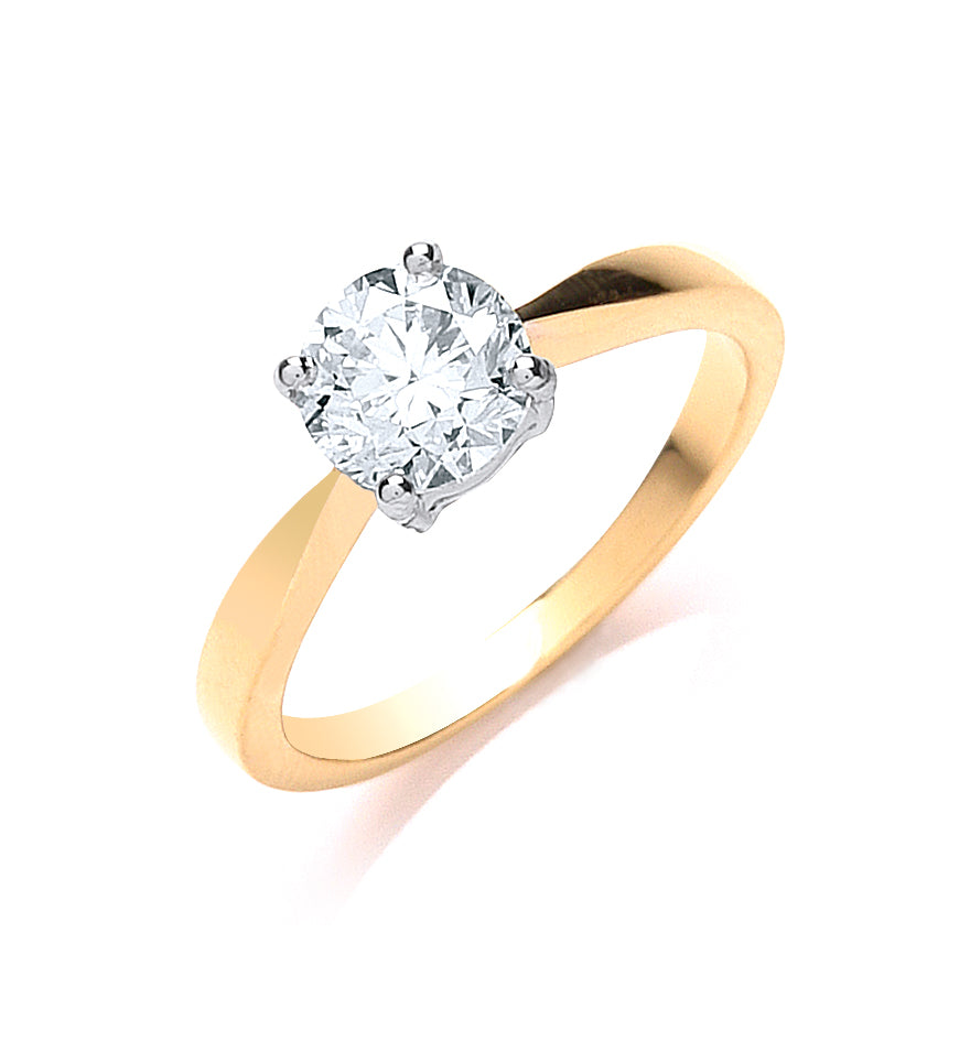 18ct yellow gold diamond solitiare ring - Carathea jewellers