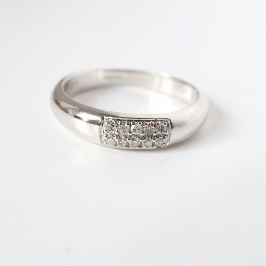 white gold and diamond band ring - Carathea jewellers