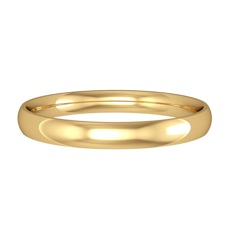 9ct gold 2.5mm essential court shape wedding ring | Carathea