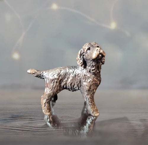Solid Bronze Cockapoo Miniature Sculpture