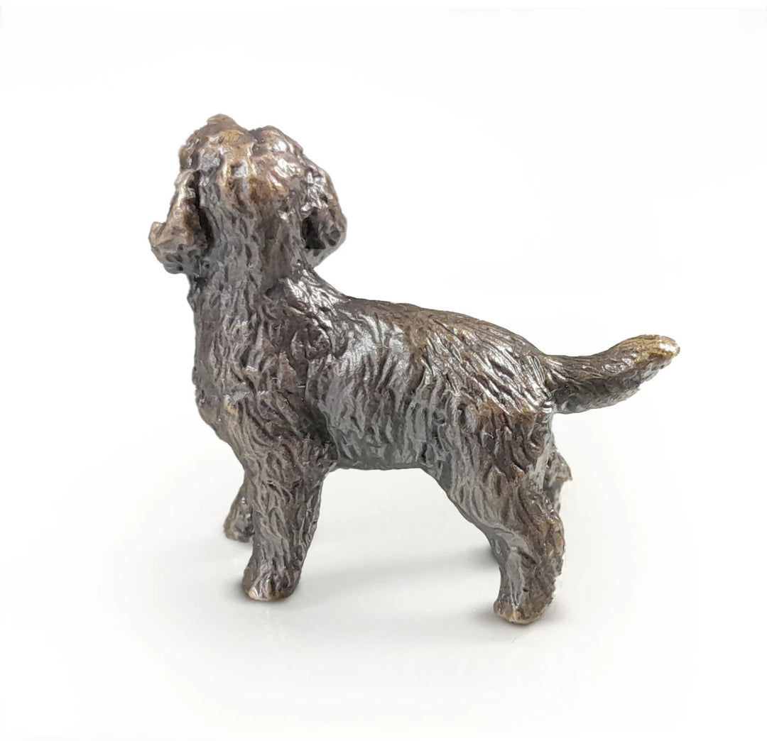 Solid Bronze Cockapoo Miniature Sculpture