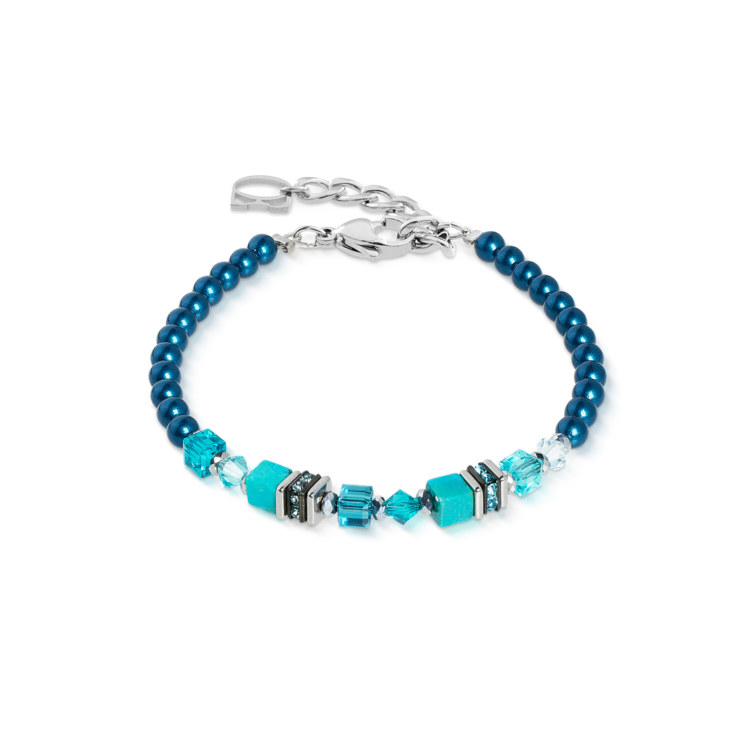 Coeur de Lion Swarovski Blue Pearls and turquoise bracelet - Carathea & Jools